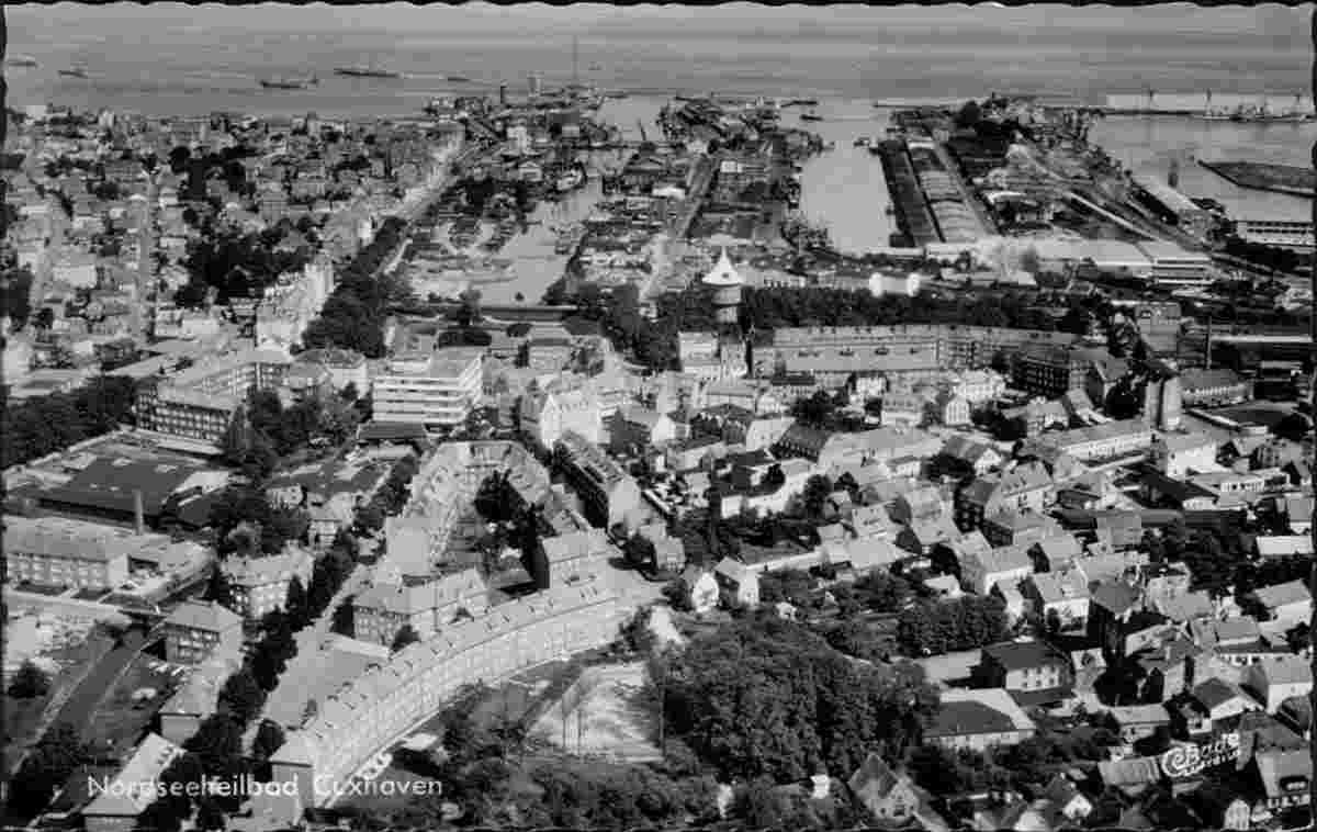 Cuxhaven. Luftaufnahme, 1967