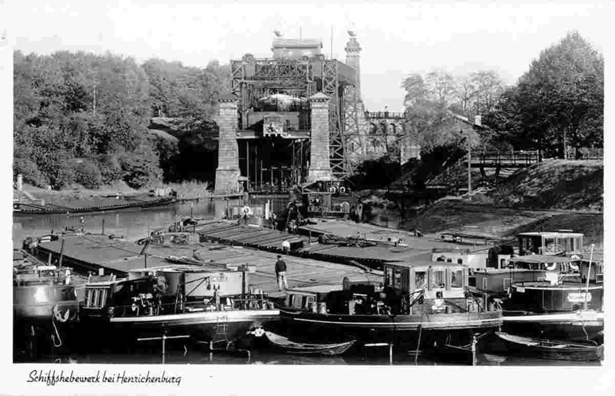 Castrop-Rauxel. Henrichenburg - Schiffshebewerk am Dortmund-Ems-Kanal, 1942