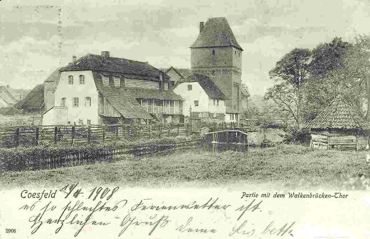 Coesfeld. Partie mit dem Walkenbrücken-Thor, 1908