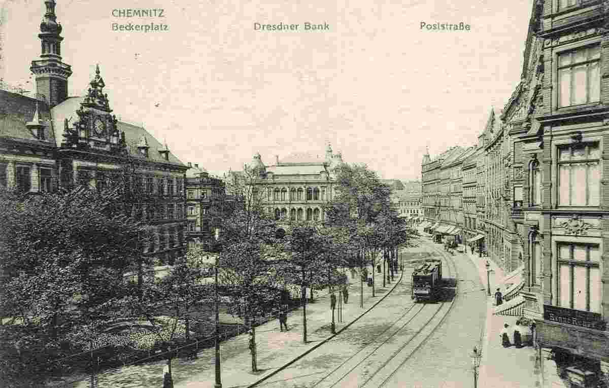 Chemnitz. Beckerplatz, 1914