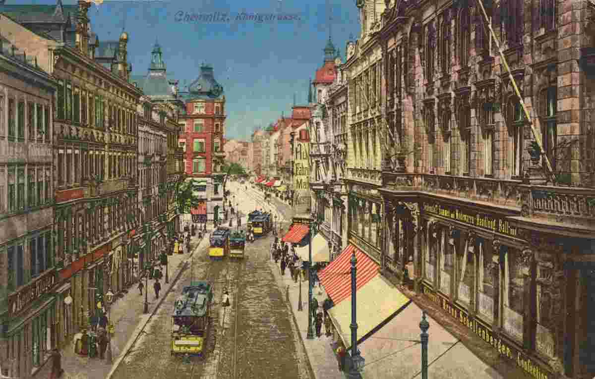 Chemnitz. Königstraße, 1913