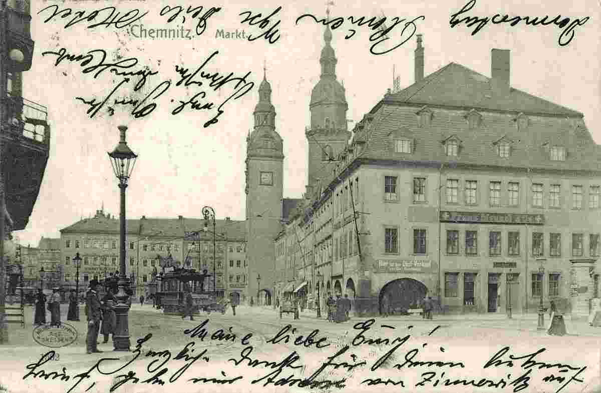 Chemnitz. Marktplatz, 1906