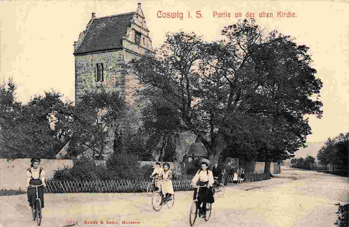 Coswig. Alte Kirche, 1908