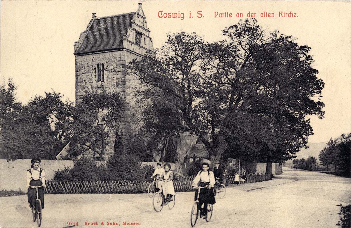 Coswig (Sachsen). Alte Kirche, 1908