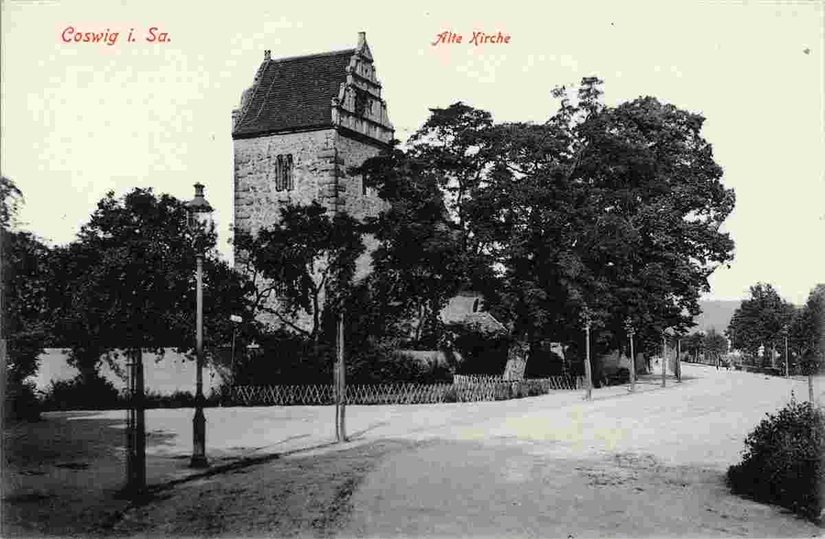Coswig. Alte Kirche, 1912