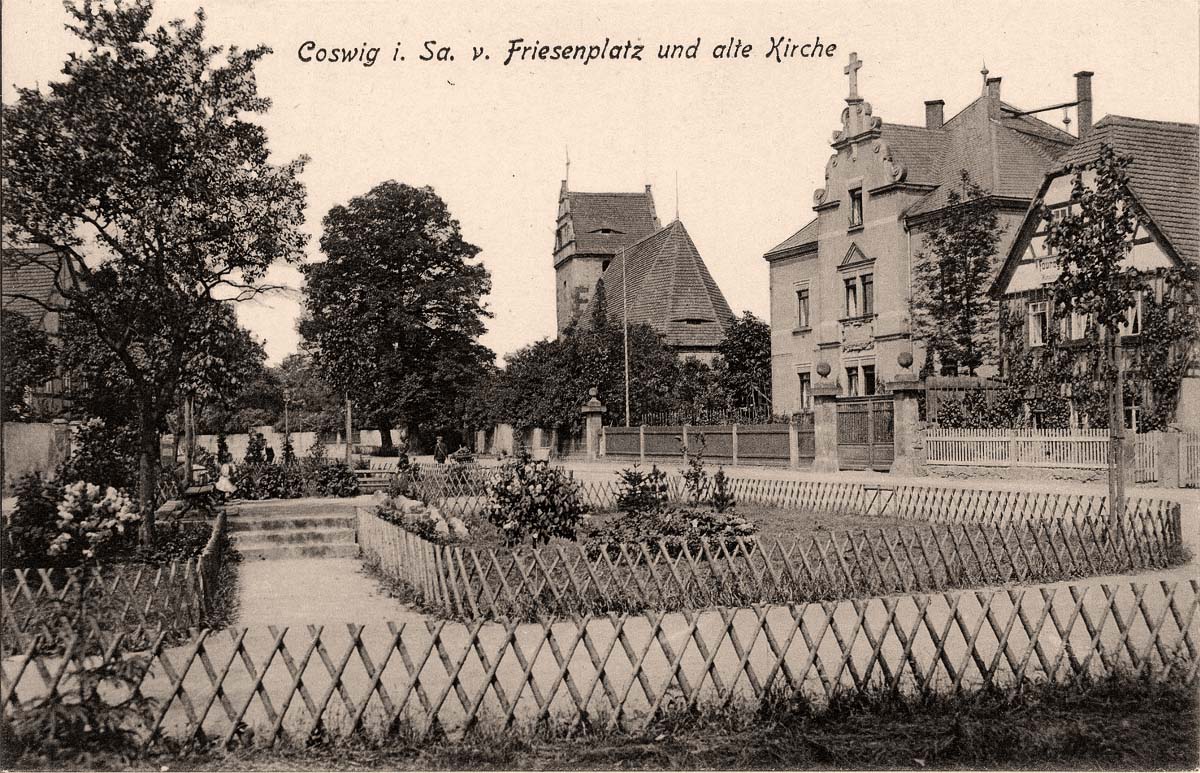 Coswig (Sachsen). Alte Kirche am Friesenplatz, 1911
