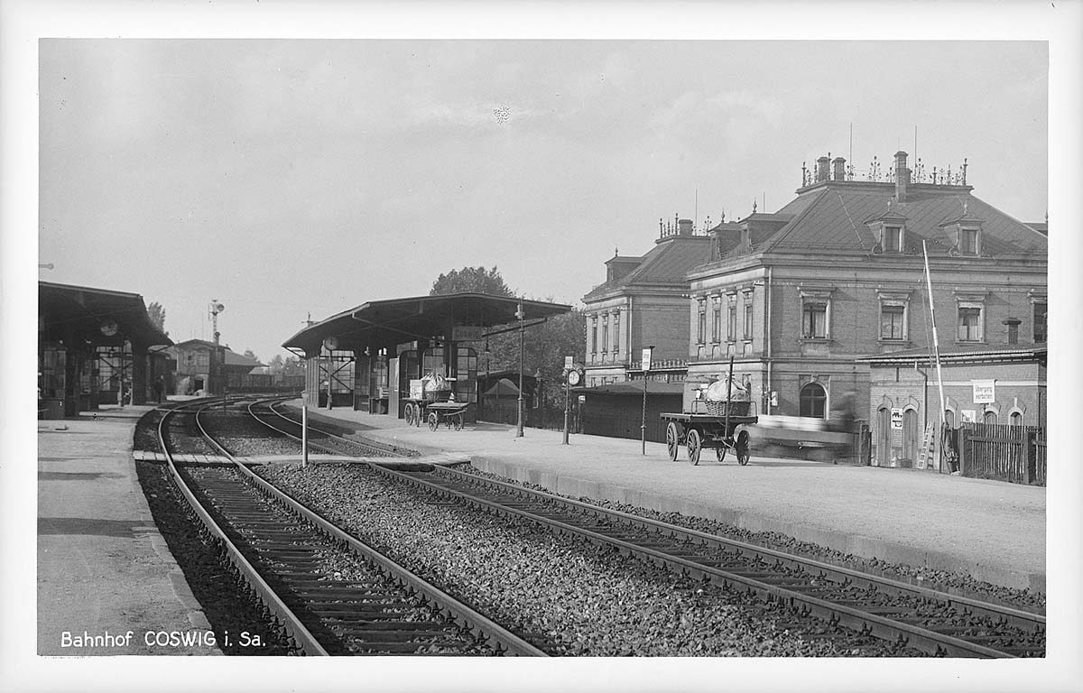 Coswig (Sachsen). Bahnhof, 1928