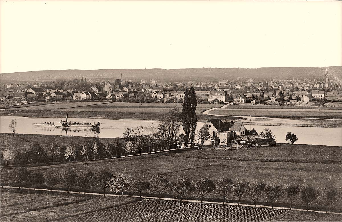 Coswig (Sachsen). Blick auf Kötitz und Coswig, 1915