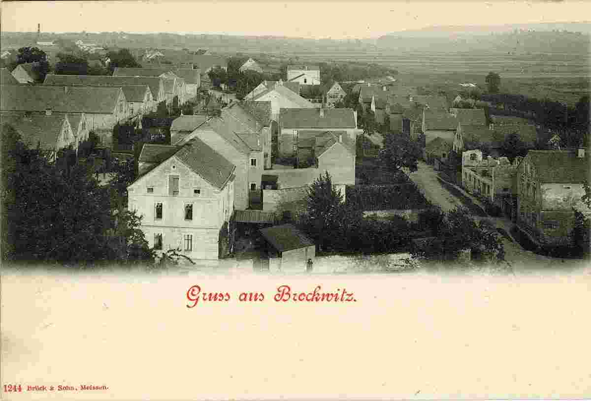 Coswig. Brockwitz - Blick auf Ortsteil, 1899