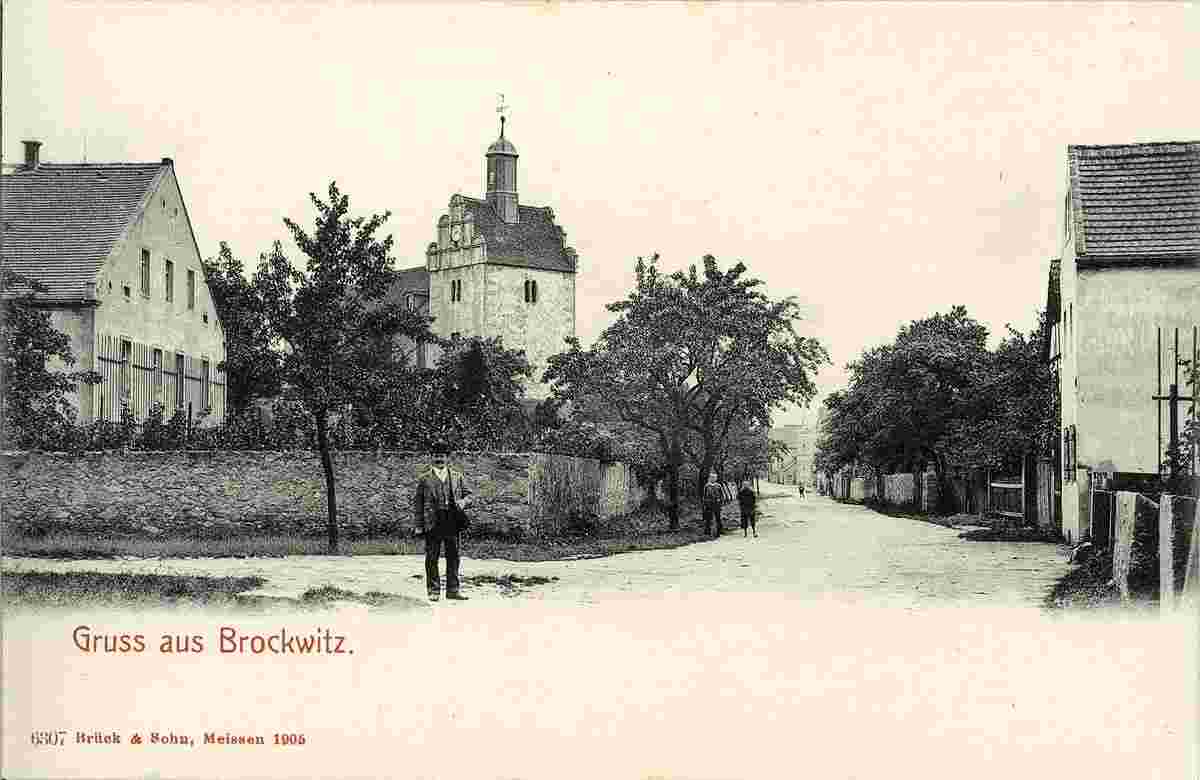 Coswig. Brockwitz - Blick auf Ortsteil, 1905
