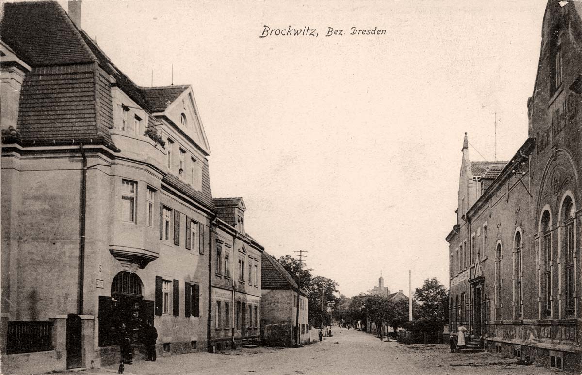 Coswig (Sachsen). Brockwitz - Dresdner Straße, 1916