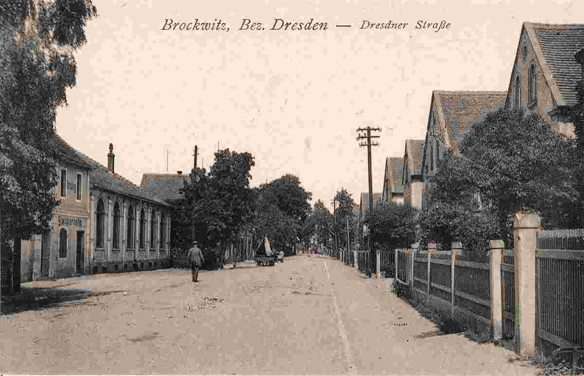 Coswig. Brockwitz - Dresdner Straße, 1918