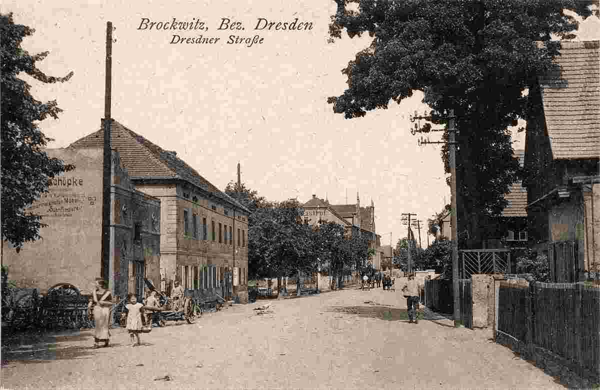 Coswig. Brockwitz - Dresdner Straße, 1918