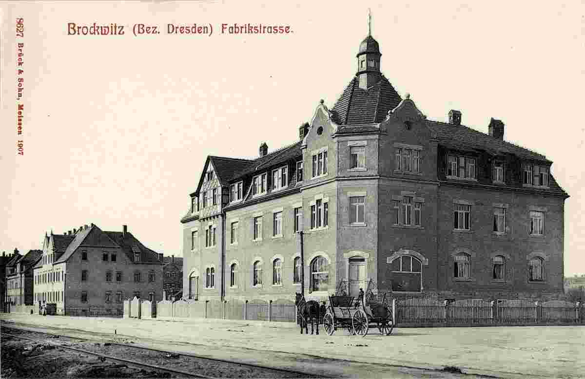 Coswig. Brockwitz - Fabrikstraße, 1907