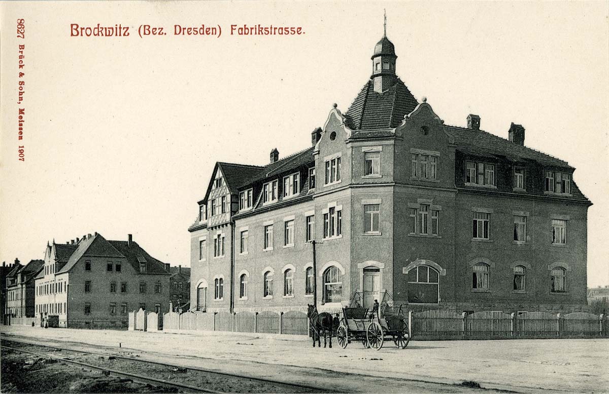 Coswig (Sachsen). Brockwitz - Fabrikstraße, 1907