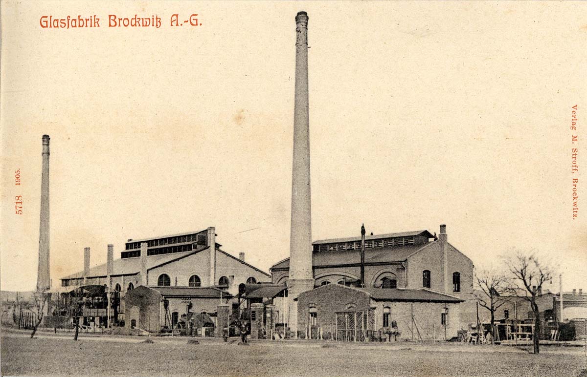 Coswig (Sachsen). Brockwitz - Glasfabrik, 1905