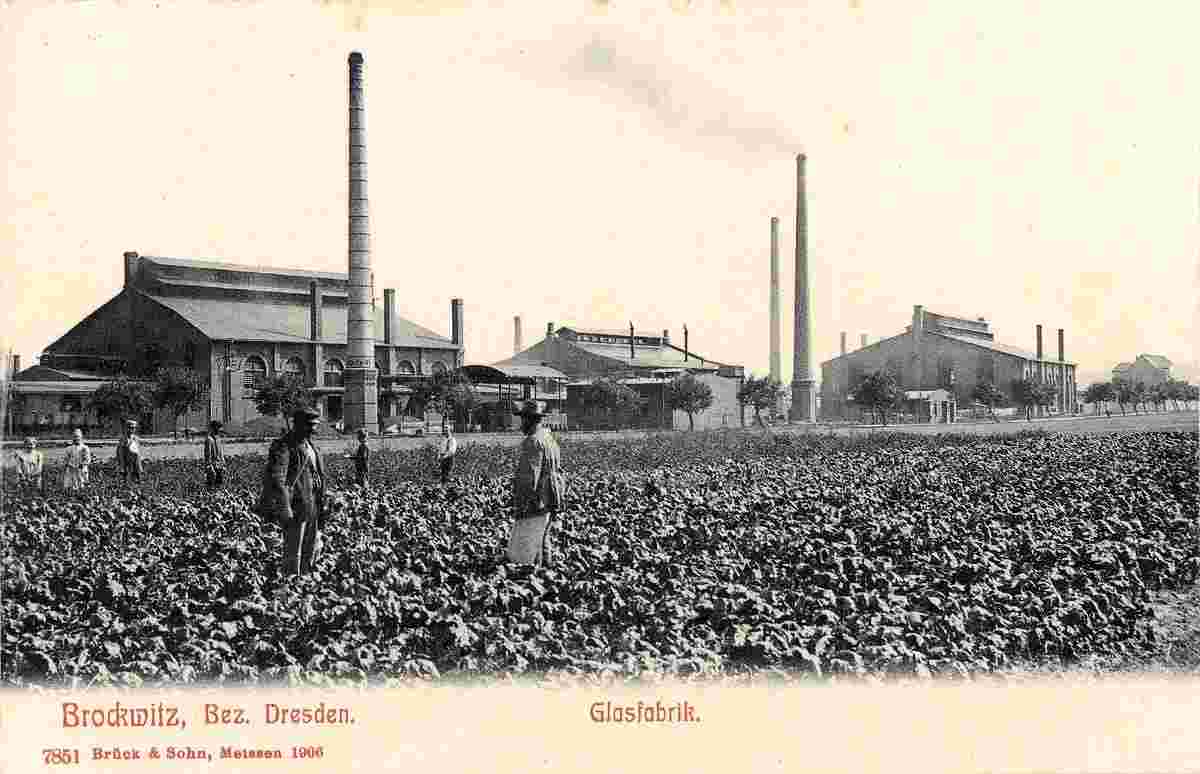 Coswig. Brockwitz - Glasfabrik, 1906