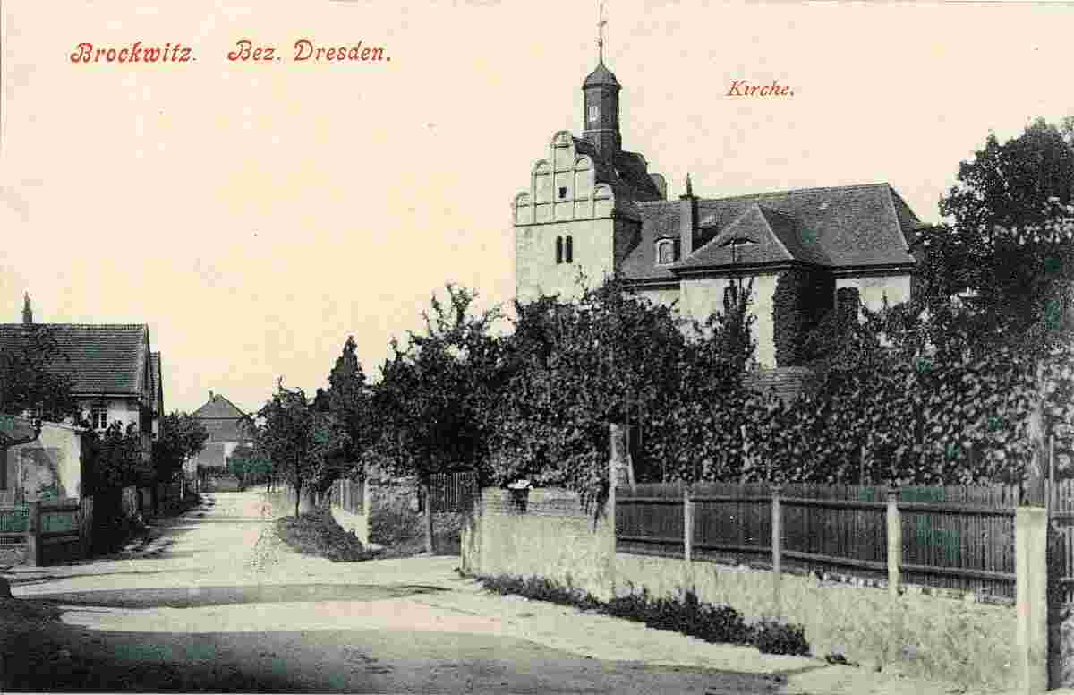 Coswig. Brockwitz - Kirche, 1914