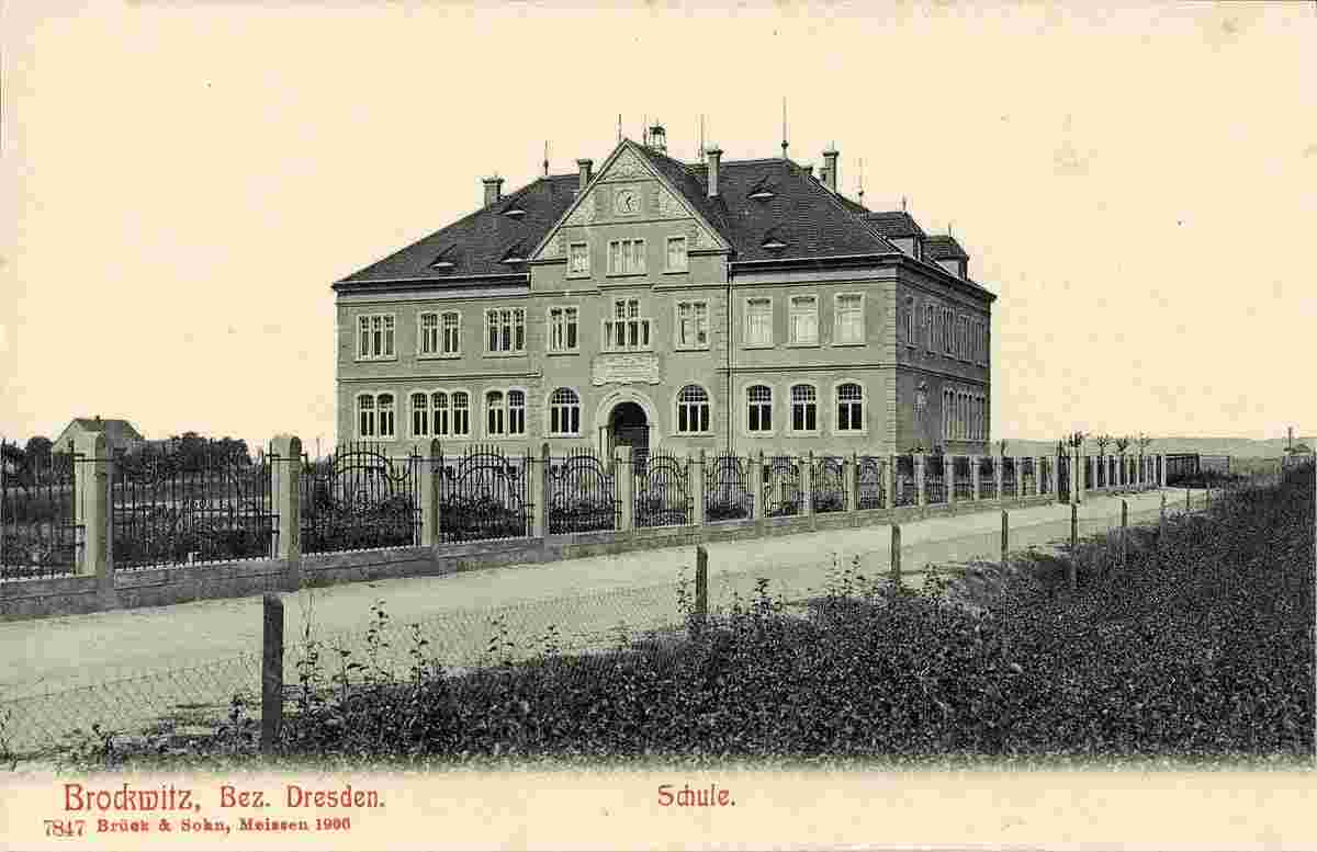 Coswig. Brockwitz - Schule, 1906