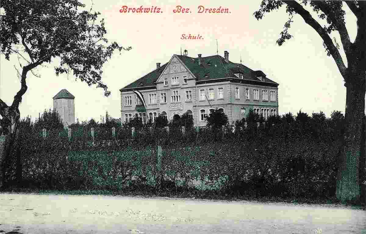Coswig. Brockwitz - Schule, 1914