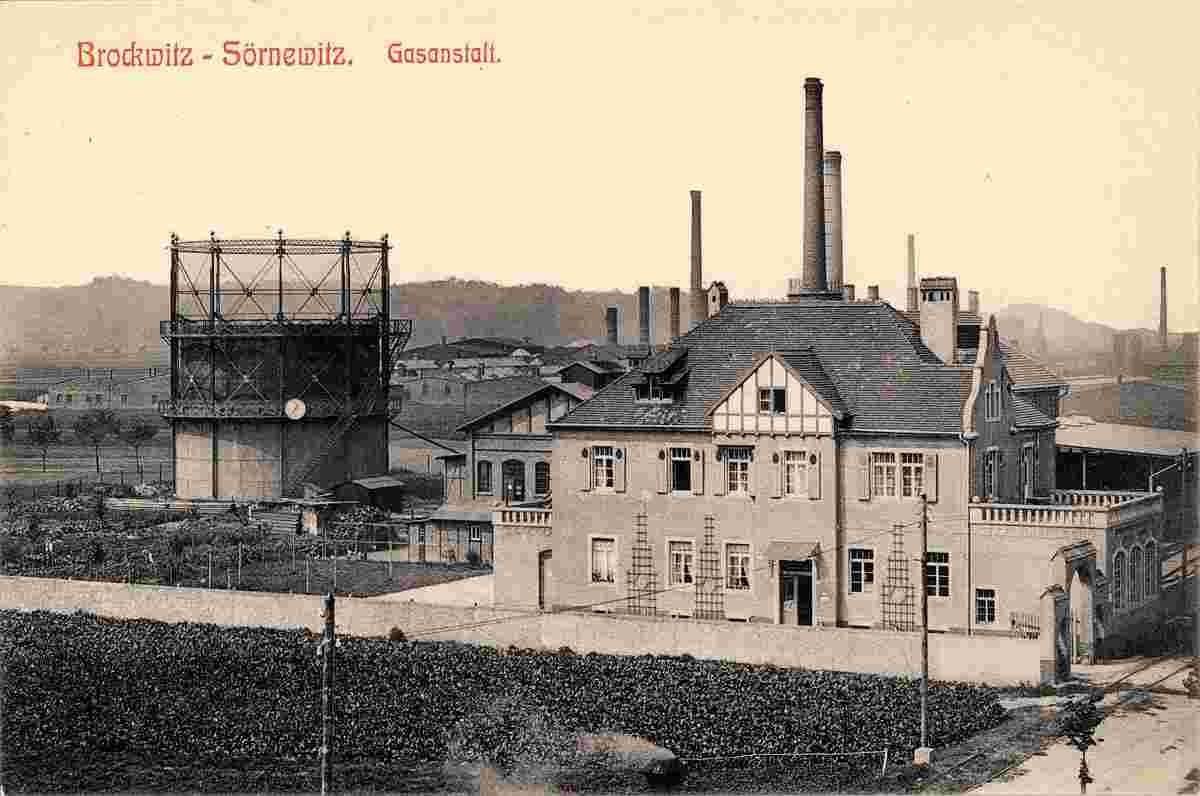 Coswig. Brockwitz - Sörnewitz, Gasanstalt, 1911