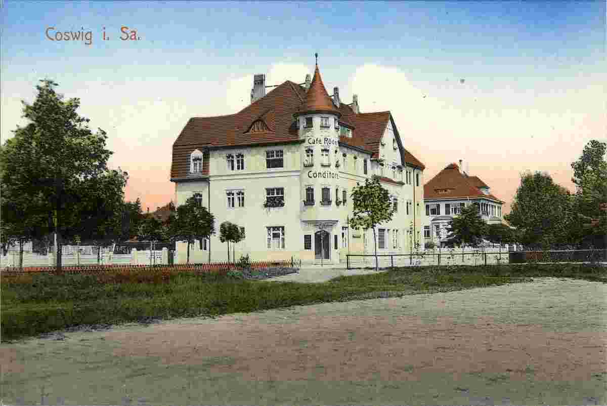 Coswig. Cafe Röder, Konditorei, 1912
