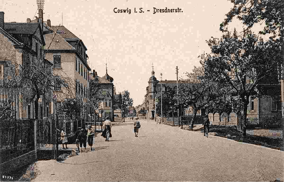 Coswig. Dresdner Straße, 1917