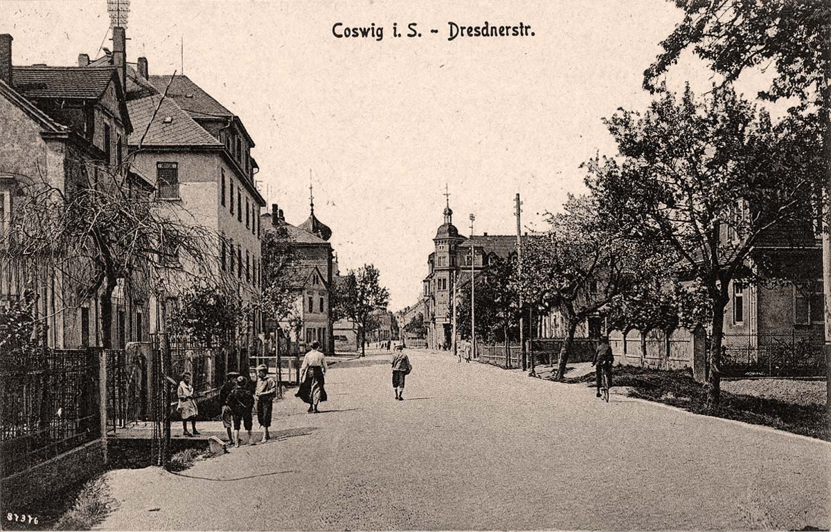 Coswig (Sachsen). Dresdner Straße, 1917
