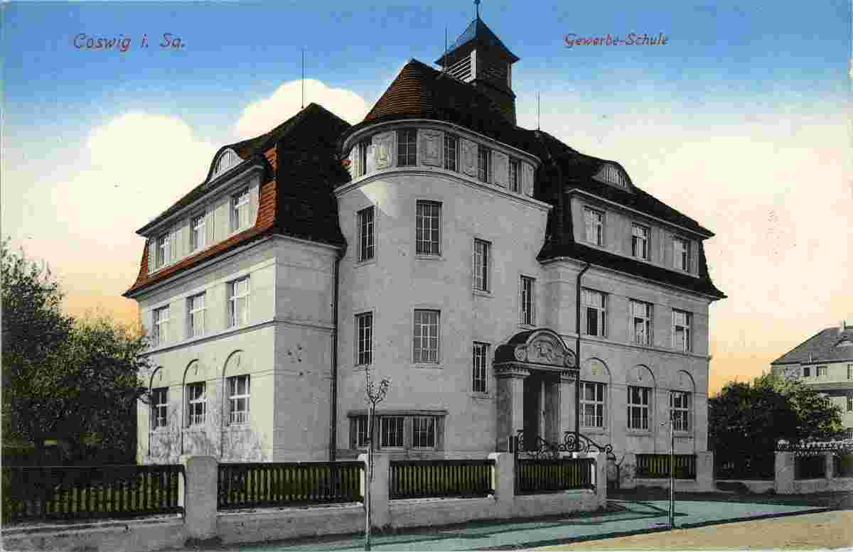 Coswig. Gewerbeschule, 1915