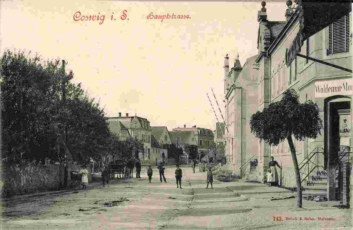 Coswig. Hauptstraße, 1898