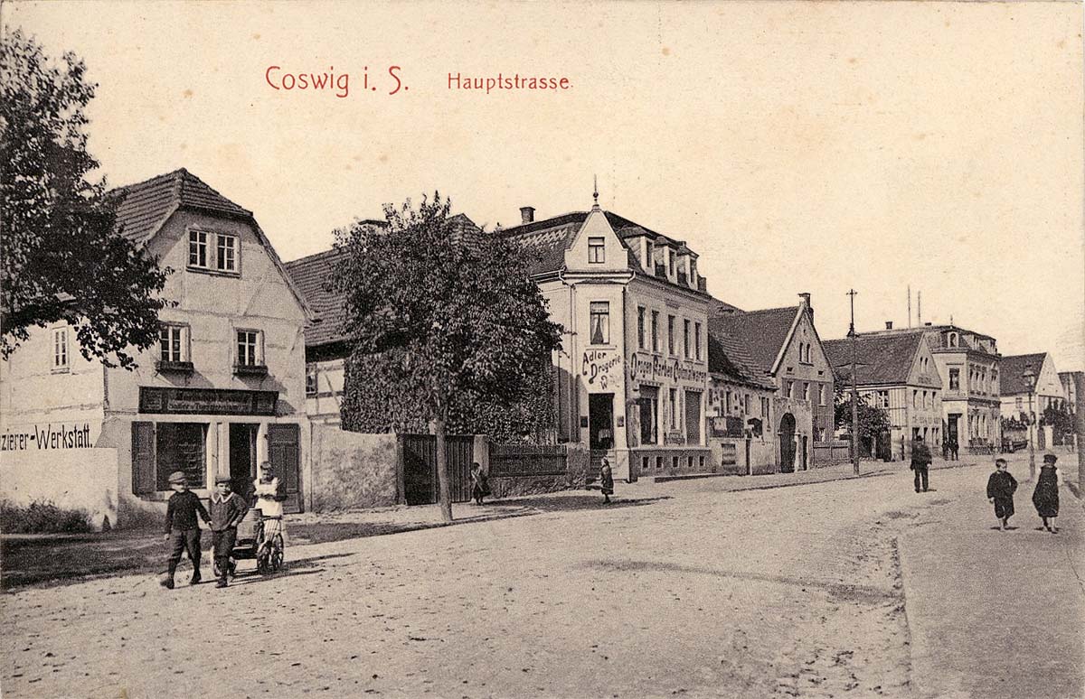 Coswig (Sachsen). Hauptstraße, 1908
