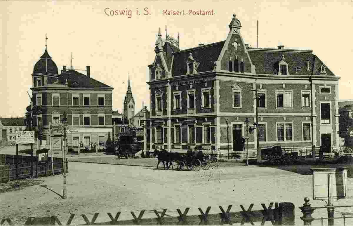 Coswig. Kaiserliches Postamt, 1908