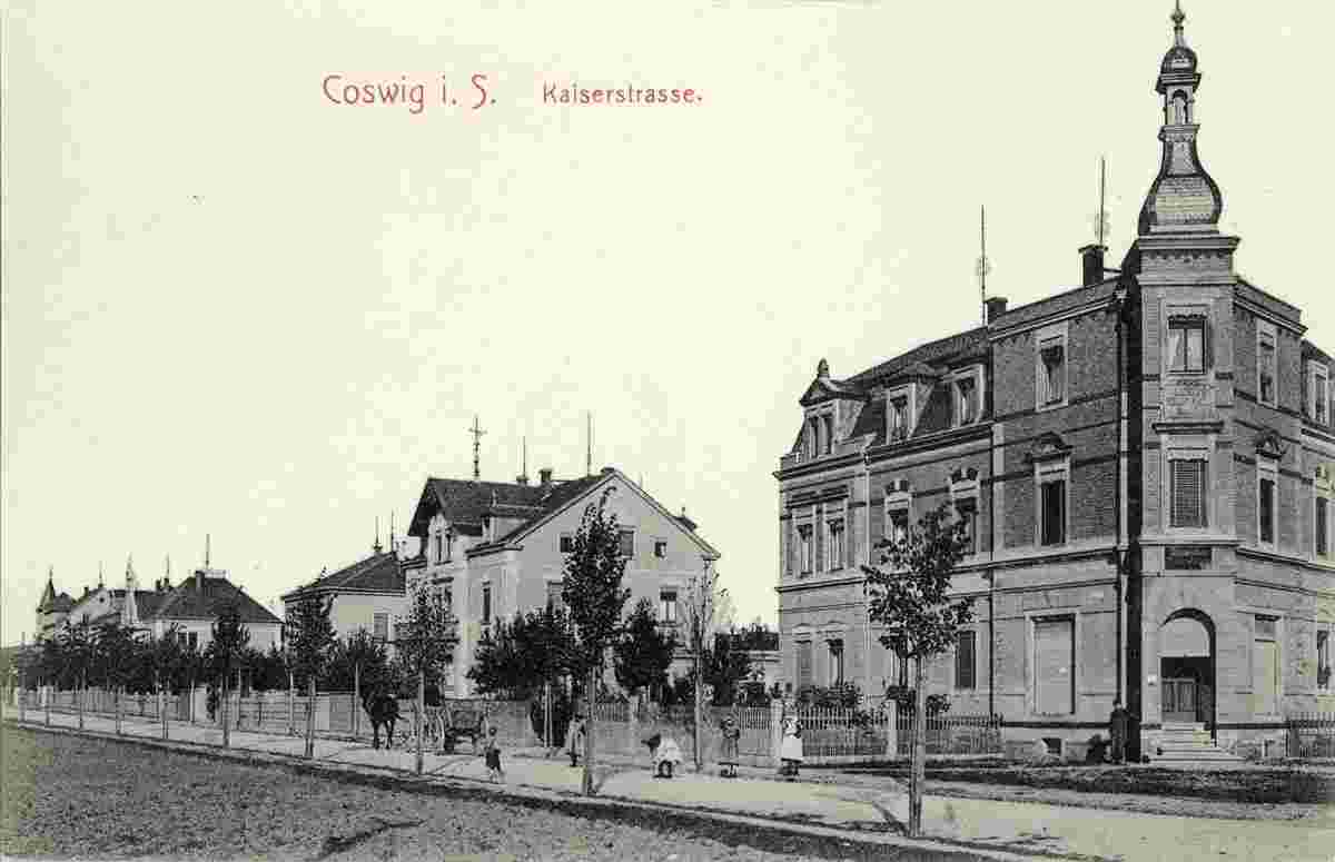 Coswig. Kaiserstraße, 1908