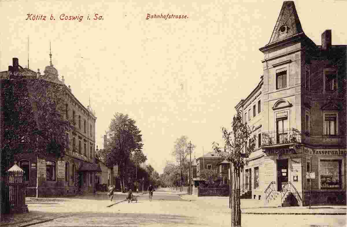 Coswig. Kötitz - Bahnhofstraße, 1915