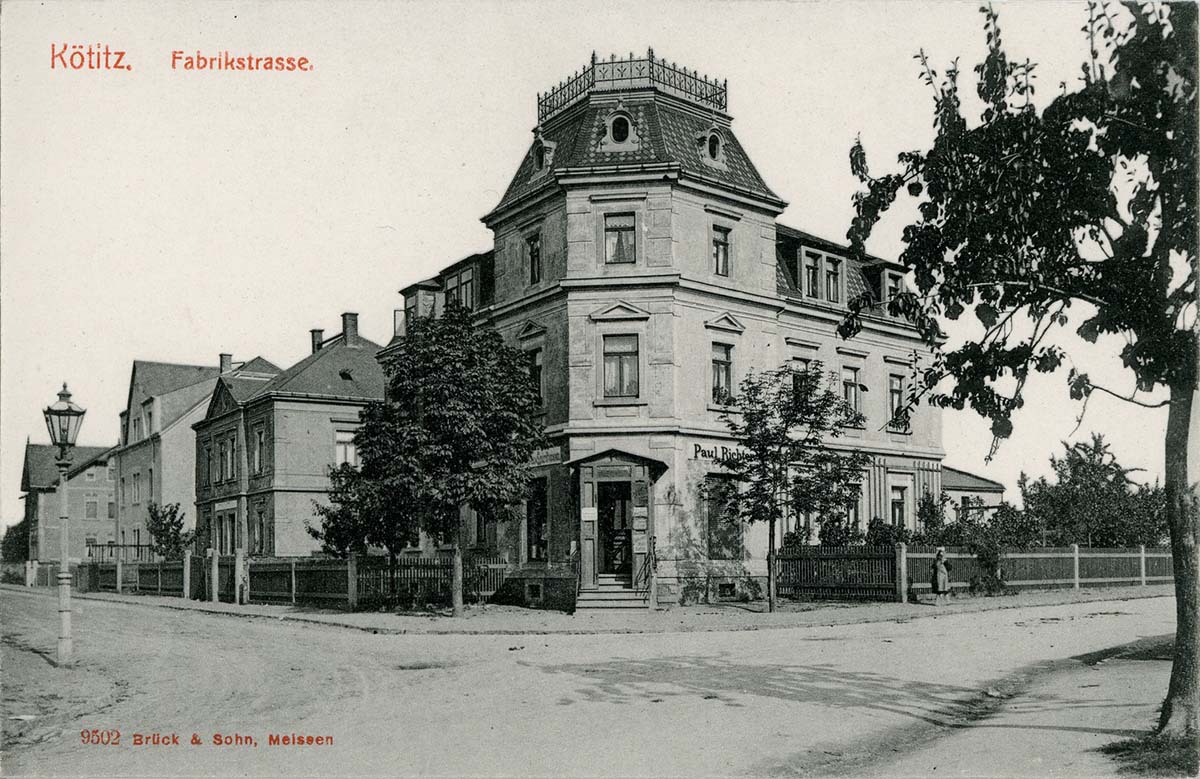 Coswig (Sachsen). Kötitz - Fabrikstraße, 1908