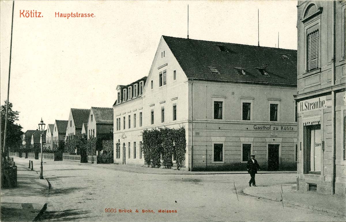 Coswig (Sachsen). Kötitz - Hauptstraße, 1908