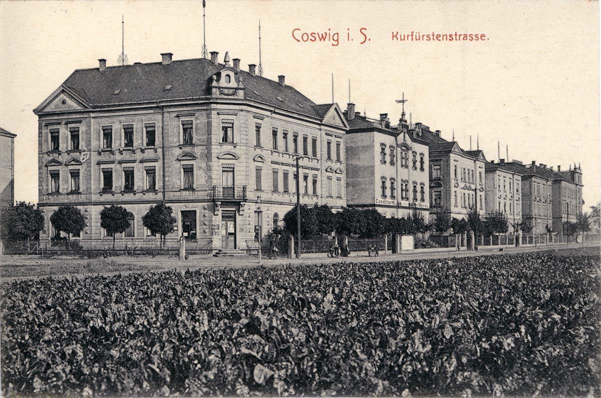 Coswig (Sachsen). Kurfürstenstraße, 1908