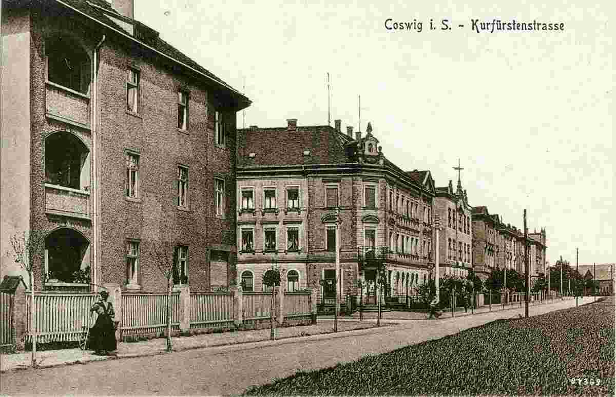 Coswig. Kurfürstenstraße, 1917