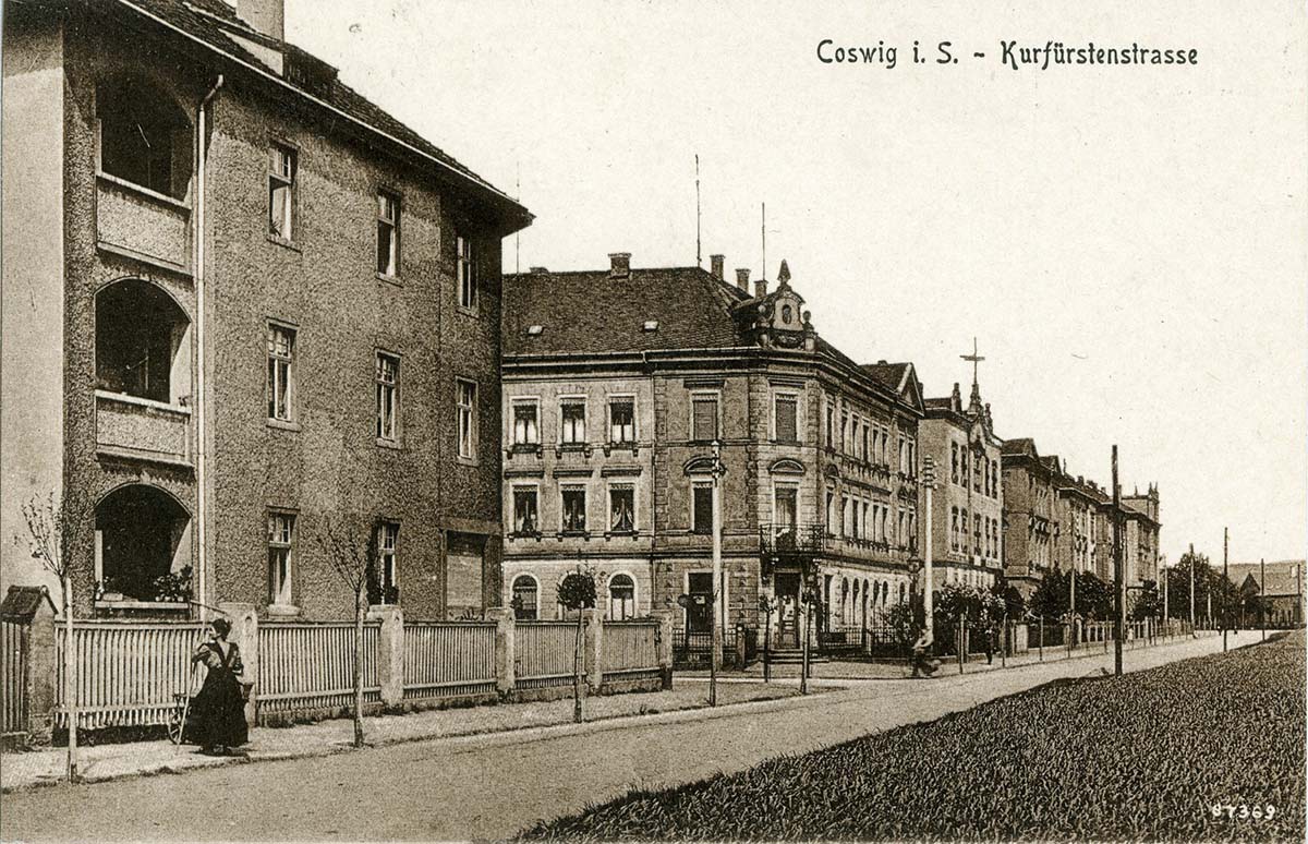 Coswig (Sachsen). Kurfürstenstraße, 1917