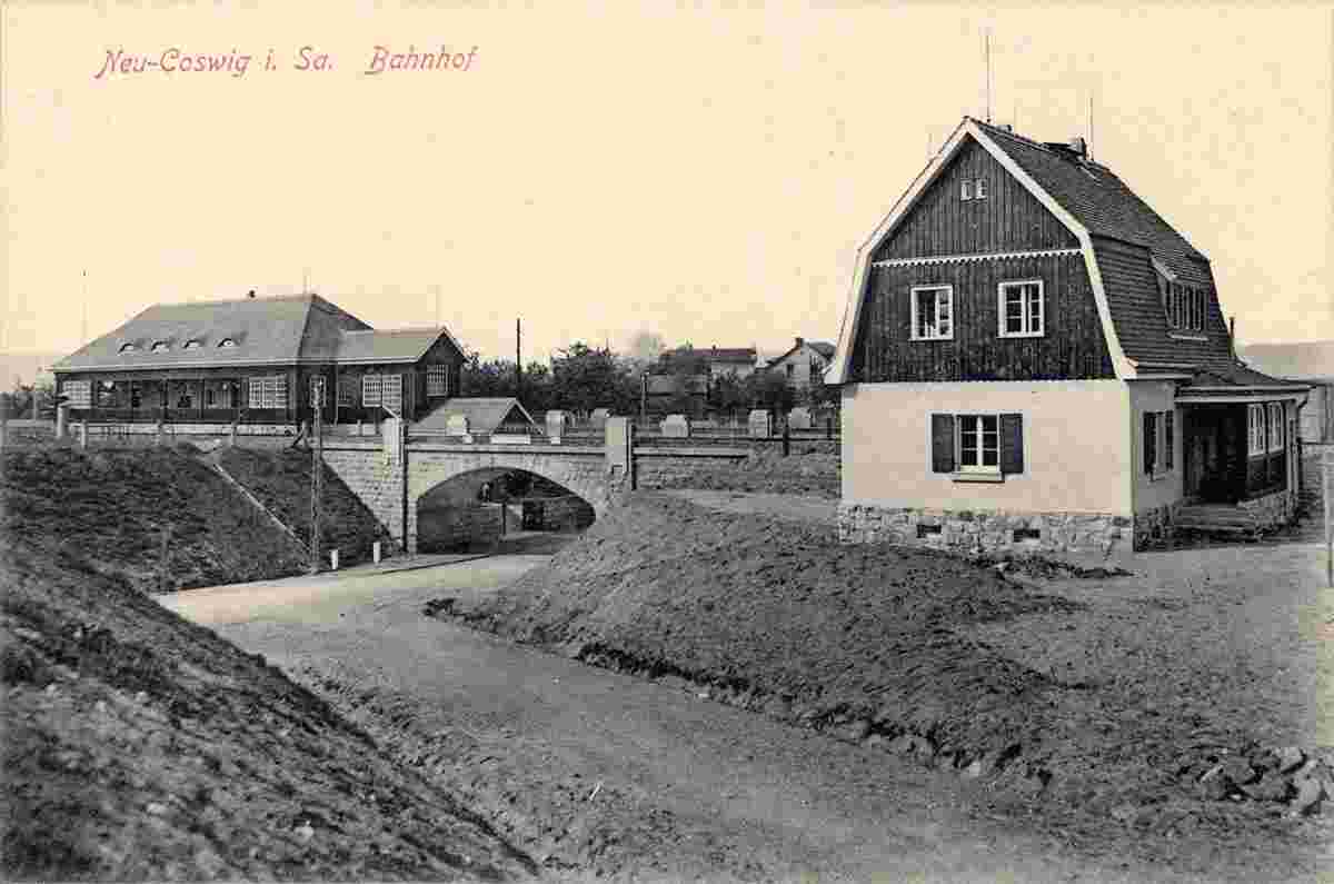 Coswig. Neucoswig - Bahnhof, 1913