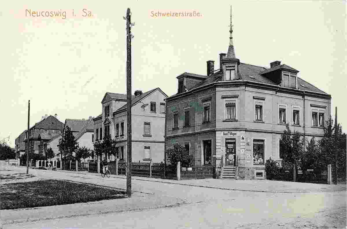 Coswig. Neucoswig - Schweizerstraße, 1912