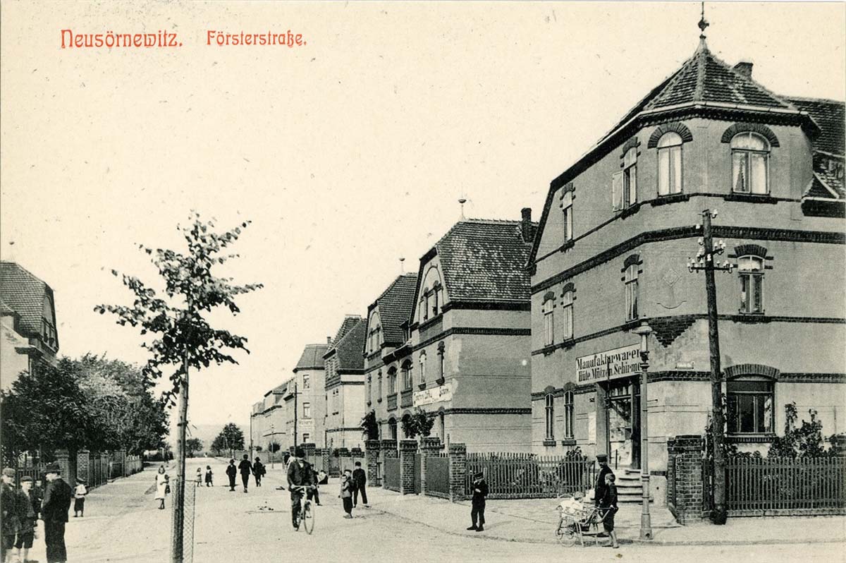 Coswig (Sachsen). Neusörnewitz - Försterstraße, 1911