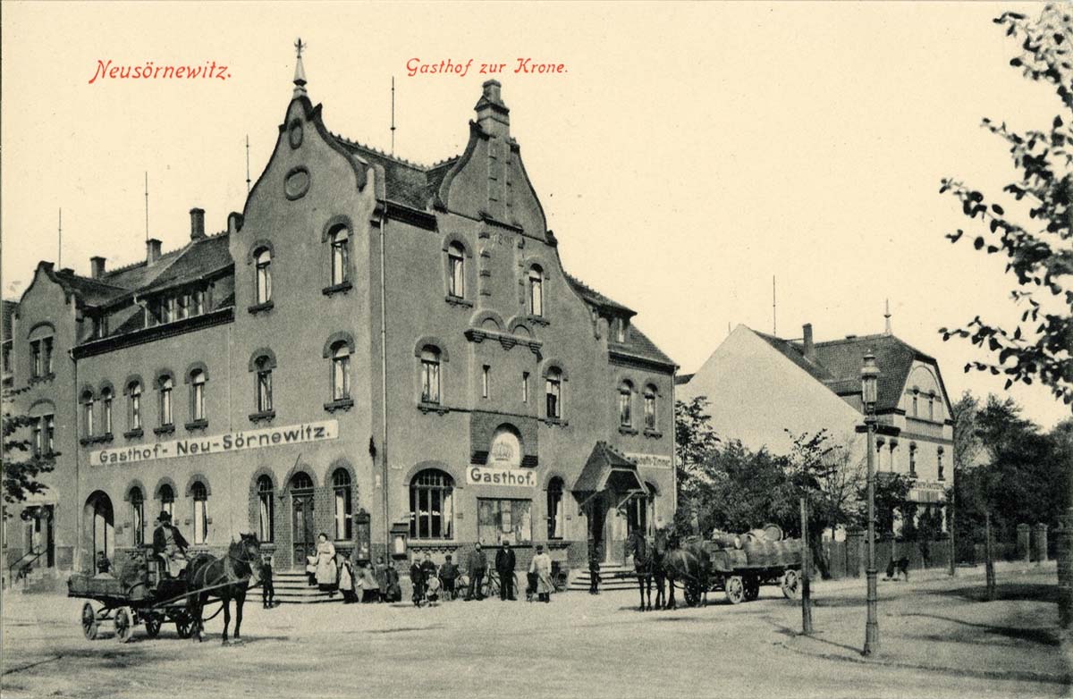 Coswig (Sachsen). Neusörnewitz - Gasthof zur Krone, 1912
