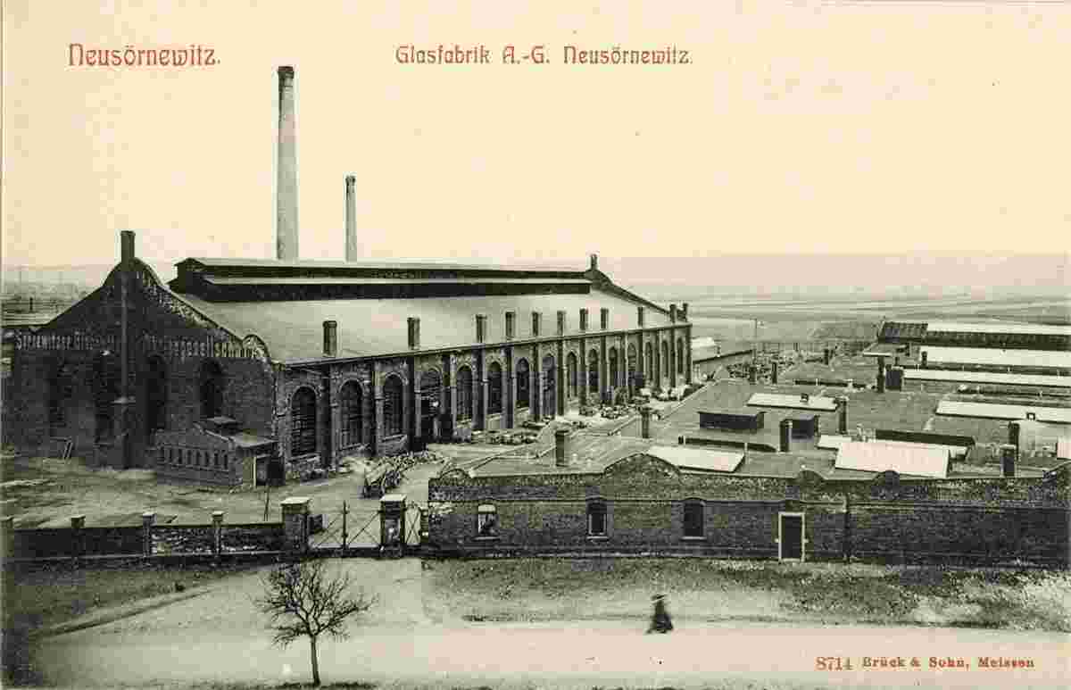 Coswig. Neusörnewitz - Glasfabrik, 1907