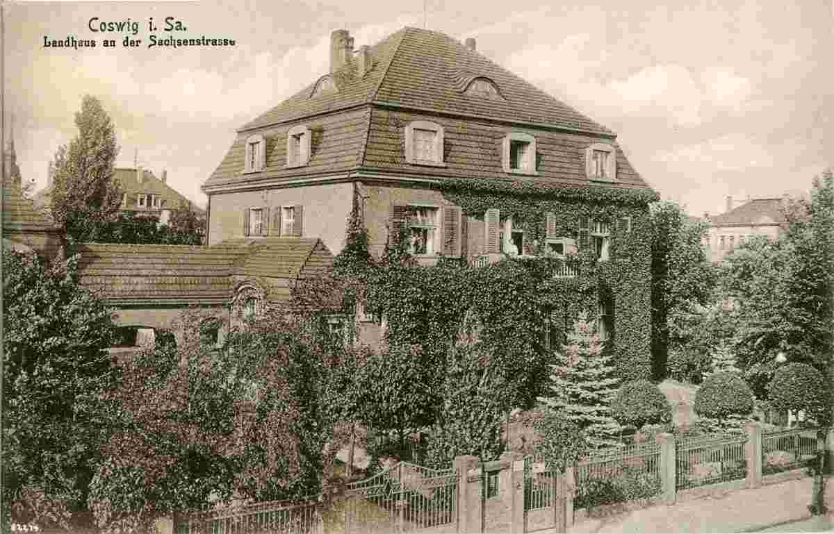Coswig. Sachsenstraße, Landhaus, 1917