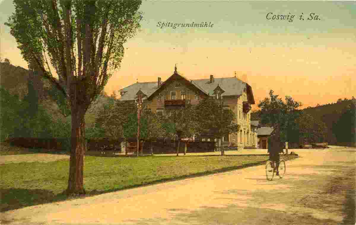 Coswig. Spitzgrundmühle, 1913