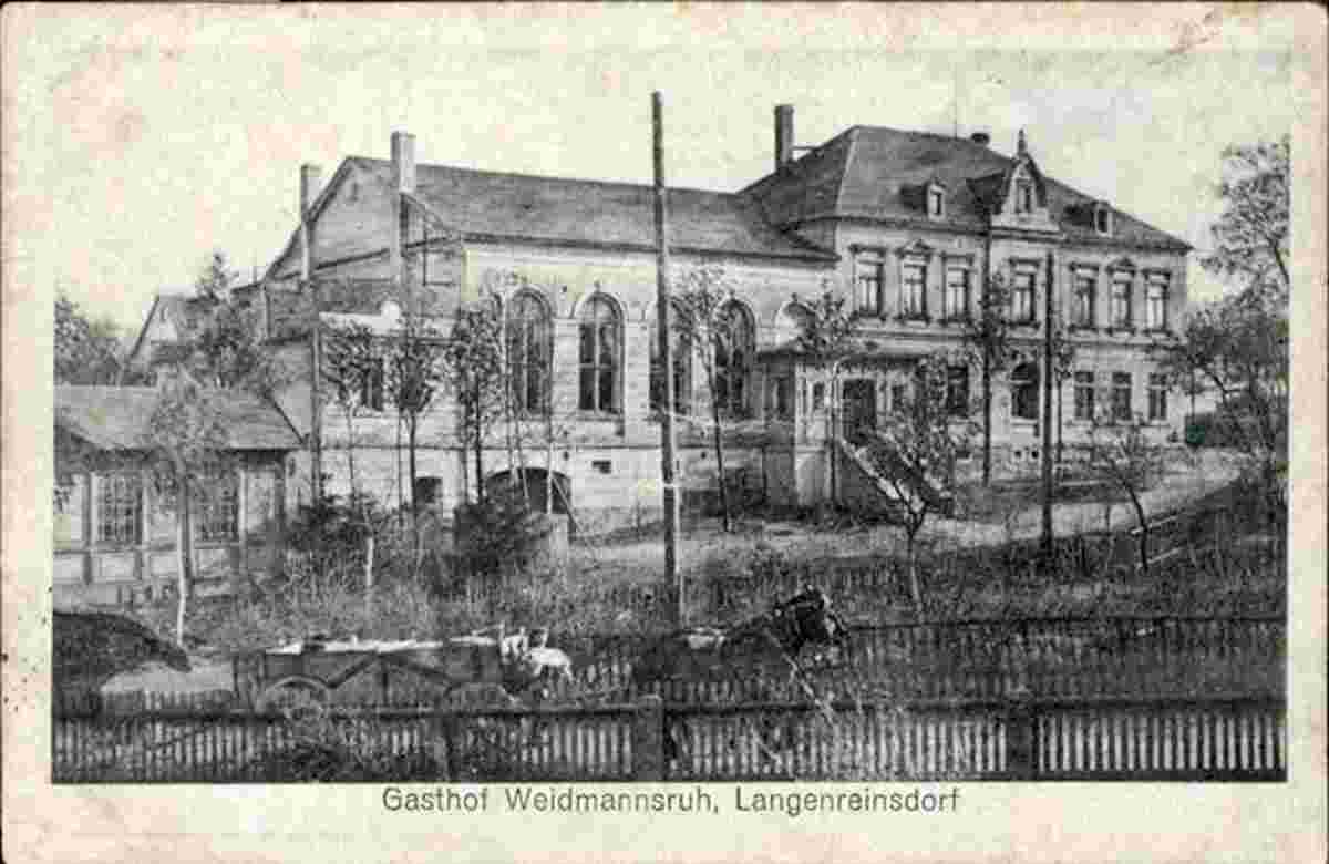 Crimmitschau. Langenreinsdorf - Gasthof Weidmannsruh, 1920