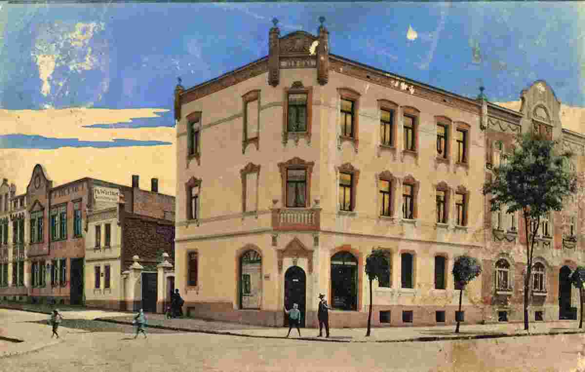 Calbe. Schlosstraße Ecke Deichstraße, 1917