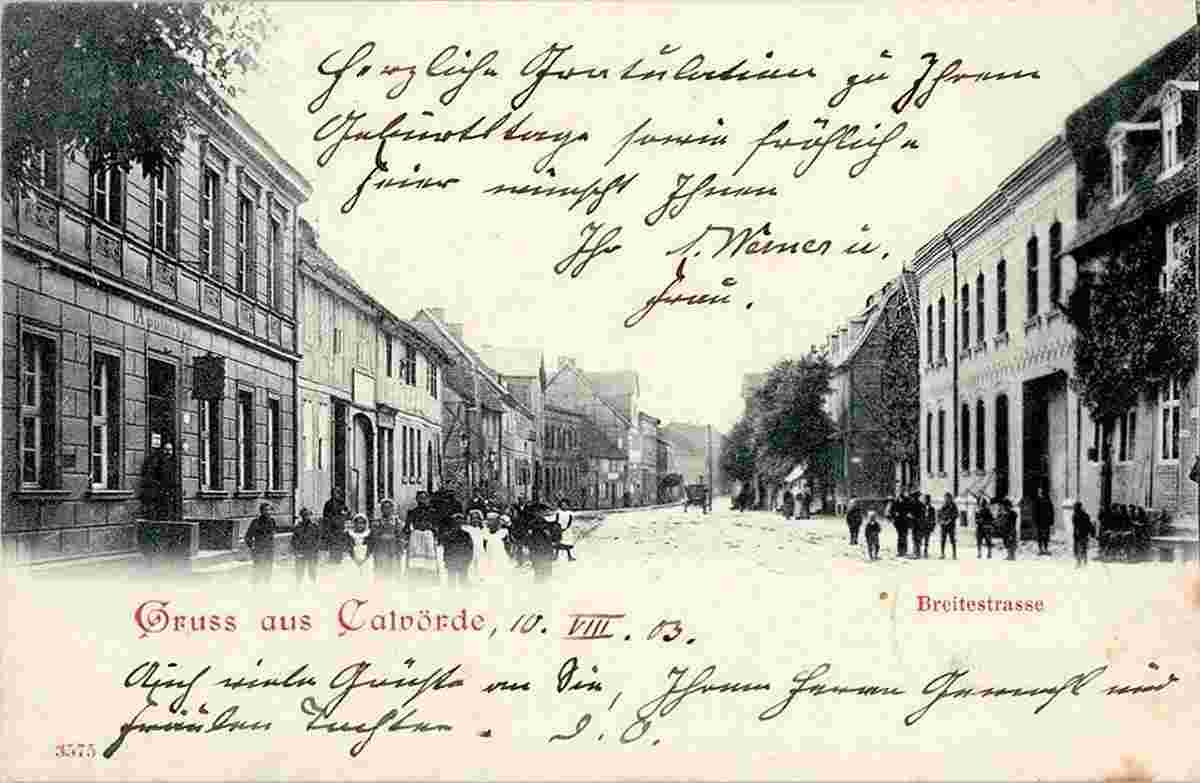 Calvörde. Breite Straße, Kinder, 1903
