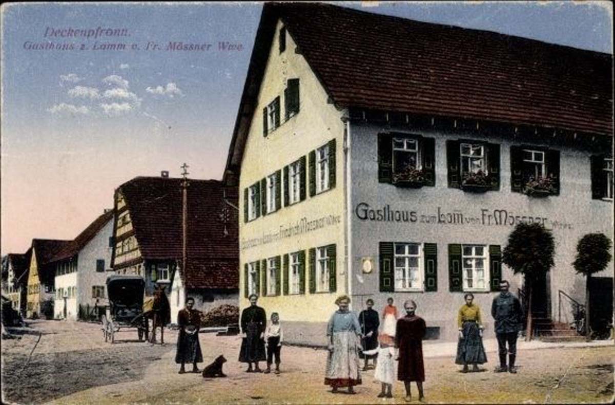 Deckenpfronn. Gasthaus zum Lamm, Inhaber Fr. Mössner